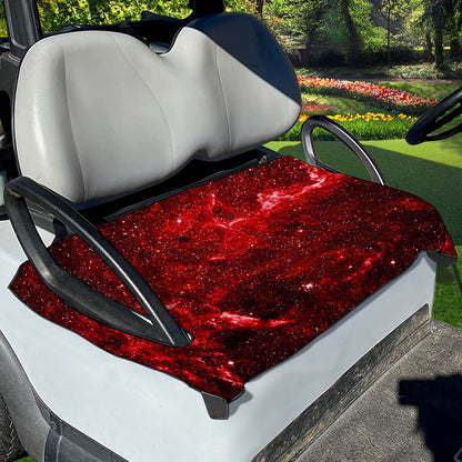 Red Stardust Universe Galaxy Space Print Golf Cart Seat Cover