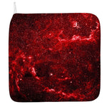 Red Stardust Universe Galaxy Space Print Hand Towel
