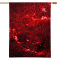 Red Stardust Universe Galaxy Space Print House Flag