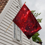 Red Stardust Universe Galaxy Space Print House Flag
