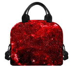 Red Stardust Universe Galaxy Space Print Insulated Lunch Bag