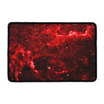 Red Stardust Universe Galaxy Space Print Kitchen Mat