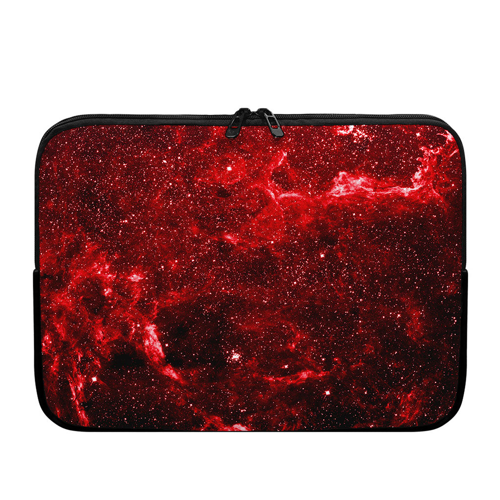 Red Stardust Universe Galaxy Space Print Laptop Sleeve