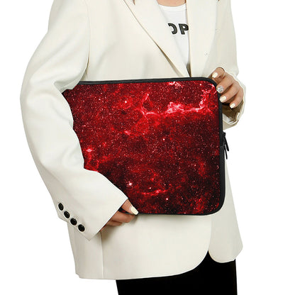 Red Stardust Universe Galaxy Space Print Laptop Sleeve