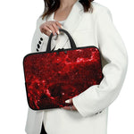 Red Stardust Universe Galaxy Space Print Laptop Sleeve With Handle