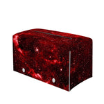 Red Stardust Universe Galaxy Space Print Leather Tissue Box Cover