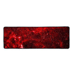 Red Stardust Universe Galaxy Space Print Long Kitchen Mat
