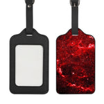Red Stardust Universe Galaxy Space Print Luggage Tag