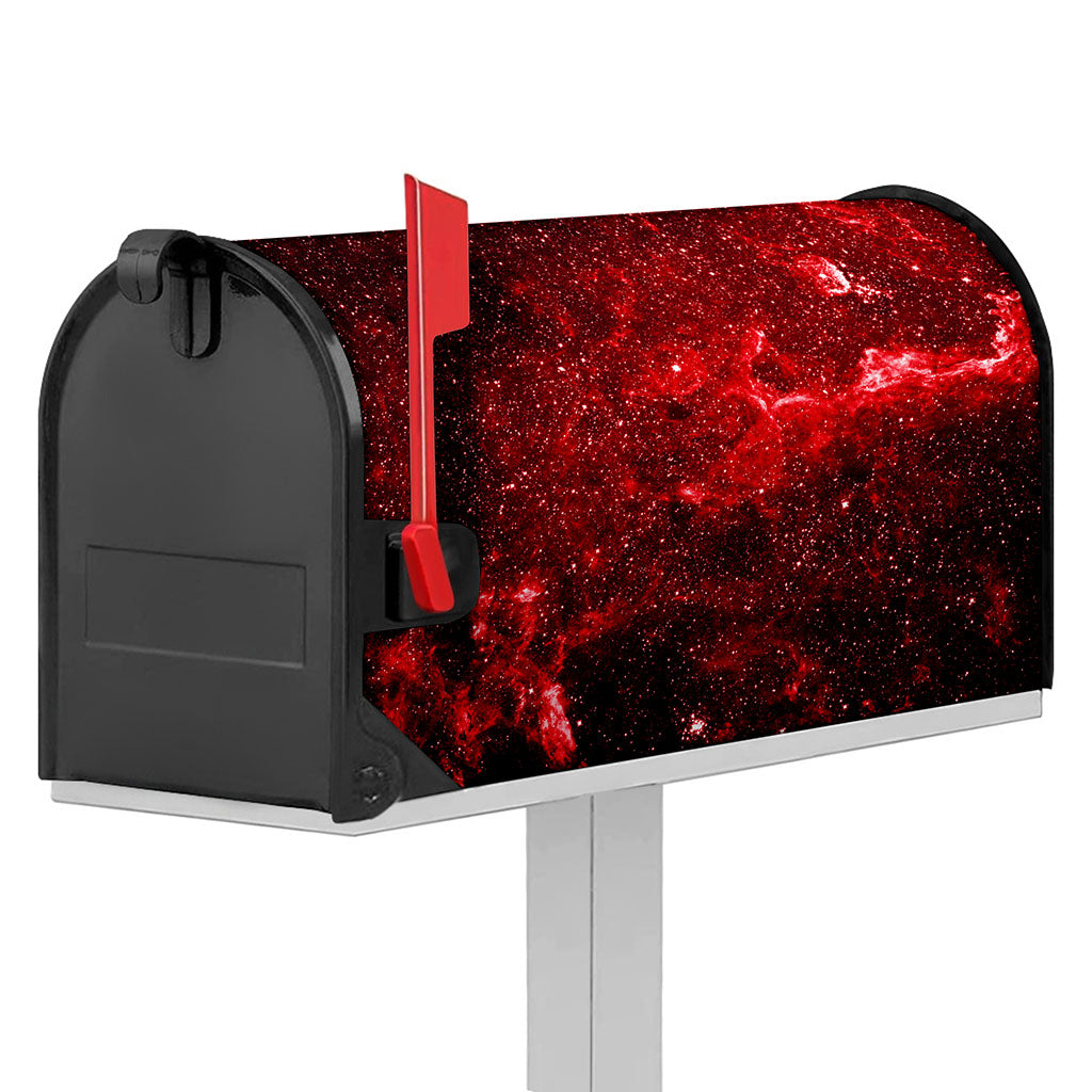 Red Stardust Universe Galaxy Space Print Mailbox Cover