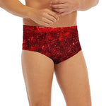 Red Stardust Universe Galaxy Space Print Men's Briefs