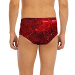 Red Stardust Universe Galaxy Space Print Men's Briefs