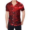 Red Stardust Universe Galaxy Space Print Men's Shirt