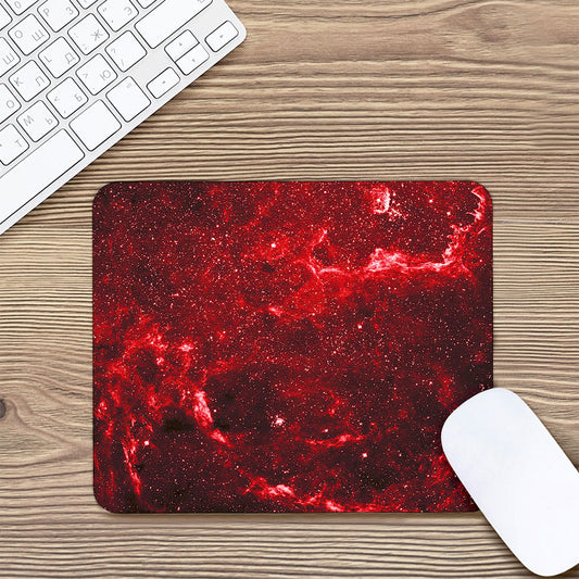 Red Stardust Universe Galaxy Space Print Mouse Pad