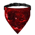 Red Stardust Universe Galaxy Space Print Over The Collar Dog Bandana