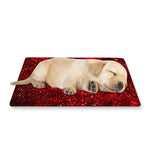 Red Stardust Universe Galaxy Space Print Pet Cooling Mat Cover