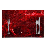 Red Stardust Universe Galaxy Space Print Placemat