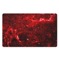 Red Stardust Universe Galaxy Space Print Polyester Doormat