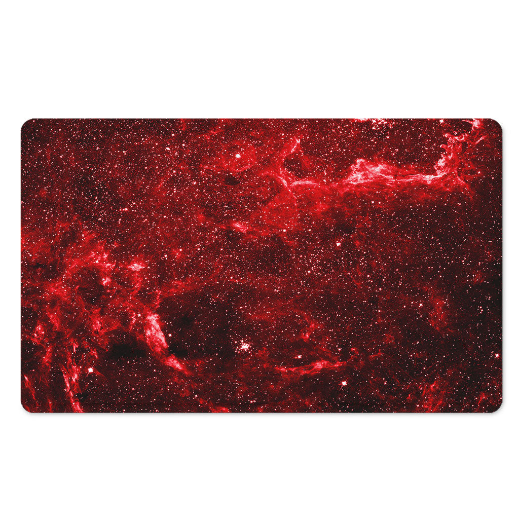 Red Stardust Universe Galaxy Space Print Polyester Doormat