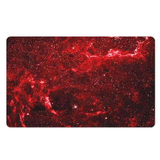 Red Stardust Universe Galaxy Space Print Polyester Doormat