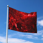 Red Stardust Universe Galaxy Space Print Polyester Flag