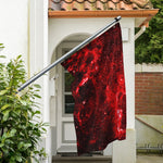 Red Stardust Universe Galaxy Space Print Polyester Flag
