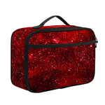 Red Stardust Universe Galaxy Space Print Portable Lunch Bag
