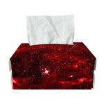 Red Stardust Universe Galaxy Space Print Rectangle Tissue Box Cover