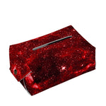 Red Stardust Universe Galaxy Space Print Rectangle Tissue Box Cover