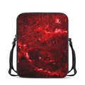 Red Stardust Universe Galaxy Space Print Rectangular Crossbody Bag