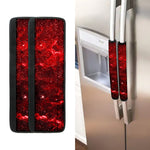 Red Stardust Universe Galaxy Space Print Refrigerator Handle Covers