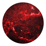 Red Stardust Universe Galaxy Space Print Round Blanket