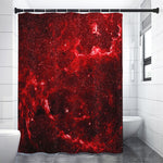Red Stardust Universe Galaxy Space Print Shower Curtain