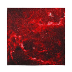 Red Stardust Universe Galaxy Space Print Silk Bandana