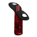 Red Stardust Universe Galaxy Space Print Single Neoprene Wine Tote