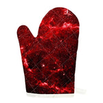 Red Stardust Universe Galaxy Space Print Single Oven Mitt