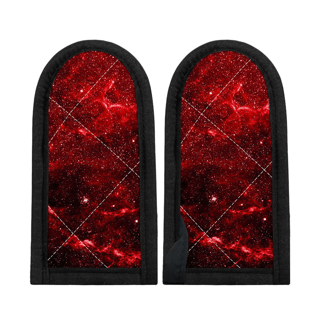 Red Stardust Universe Galaxy Space Print Skillet Handle Cover