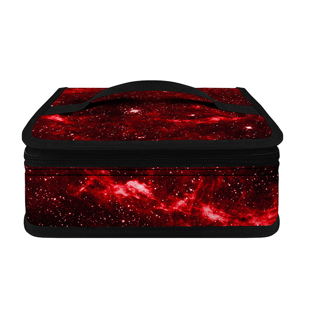 Red Stardust Universe Galaxy Space Print Small Lunch Bag