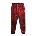 Red Stardust Universe Galaxy Space Print Sweatpants