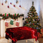 Red Stardust Universe Galaxy Space Print Tablecloth