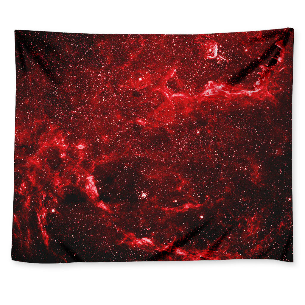 Red Stardust Universe Galaxy Space Print Tapestry
