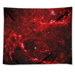 Red Stardust Universe Galaxy Space Print Tapestry