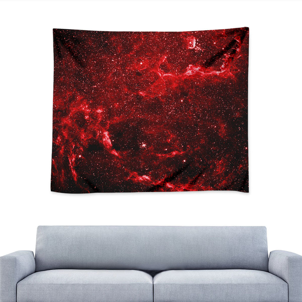 Red Stardust Universe Galaxy Space Print Tapestry