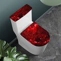 Red Stardust Universe Galaxy Space Print Toilet Lid And Tank Cover Set