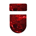 Red Stardust Universe Galaxy Space Print Toilet Lid And Tank Cover Set