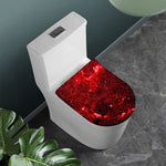 Red Stardust Universe Galaxy Space Print Toilet Lid Cover