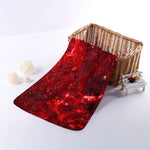 Red Stardust Universe Galaxy Space Print Towel