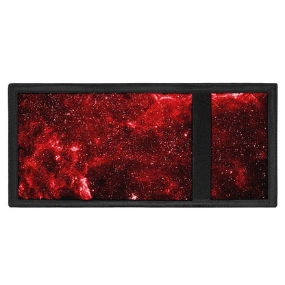 Red Stardust Universe Galaxy Space Print Trifold Wallet