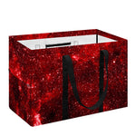 Red Stardust Universe Galaxy Space Print Utility Tote Bag