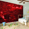 Red Stardust Universe Galaxy Space Print Wall Sticker