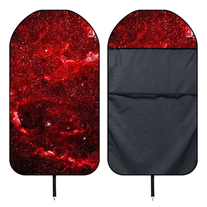 Red Stardust Universe Galaxy Space Print Waterproof Car Seat Cover